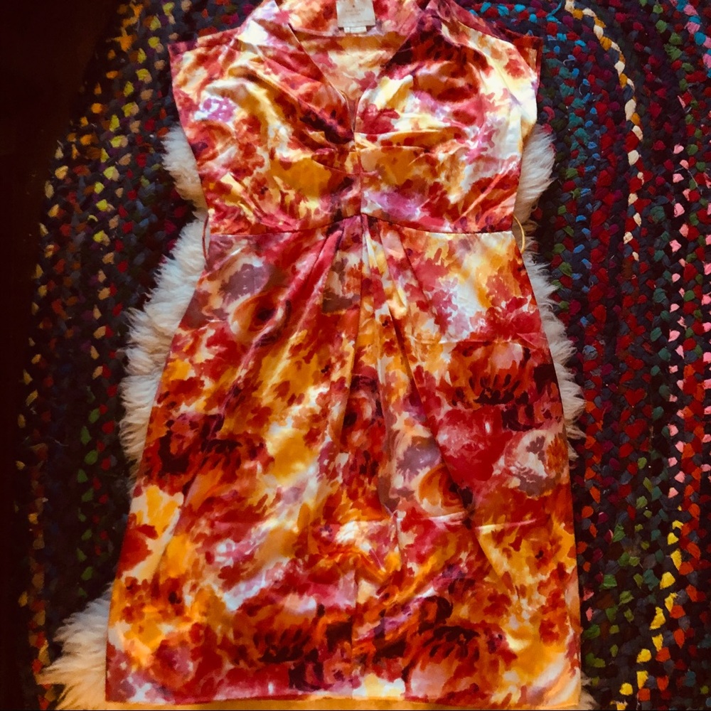 Kate Spade Floral Print Satin Dress